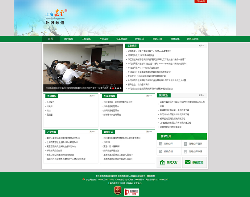 嘉定外冈政府网站建设设计效果图-2